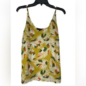 Banana Republic Leaf Print Blouse in Yellow